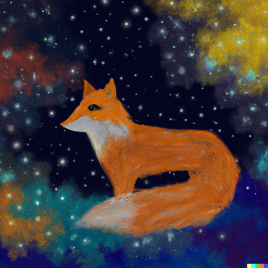 DALL·E starry night fox